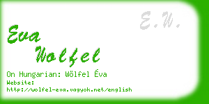 eva wolfel business card